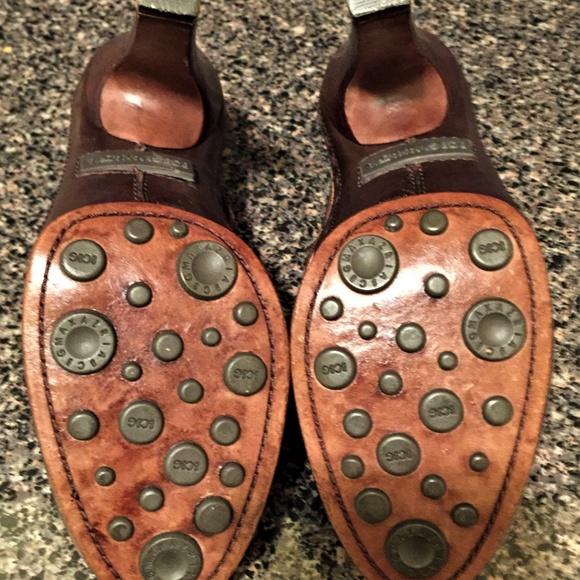 BCBG Max Azria Bronze/Brown Leather Heels 5.5/35.5 - Picture 8 of 8